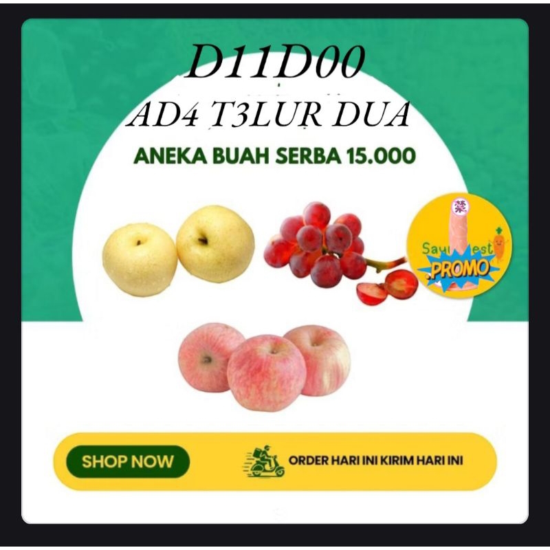 

Jual Berbagai macam Buah Buahan segar freess