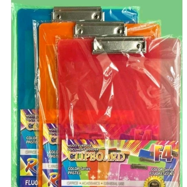 

CLIP BOARD RAINBOW TRANSPARANT FOLIO/F4