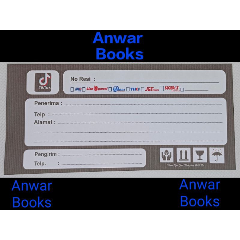 

Label pengiriman OnlineShop