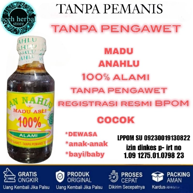 

[BPOM] Madu An Nahlu Original 140 Ml -Melihara Kesehatan Dan Menjaga Daya Tahan Tubuh