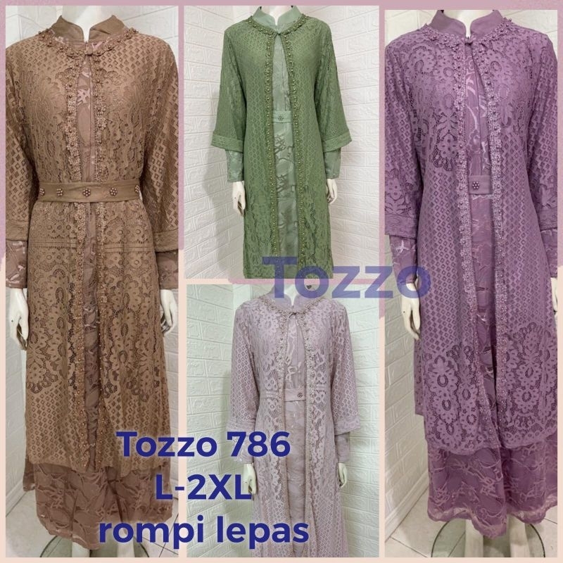 Gamis tozzo rompi lepas full broklat premium