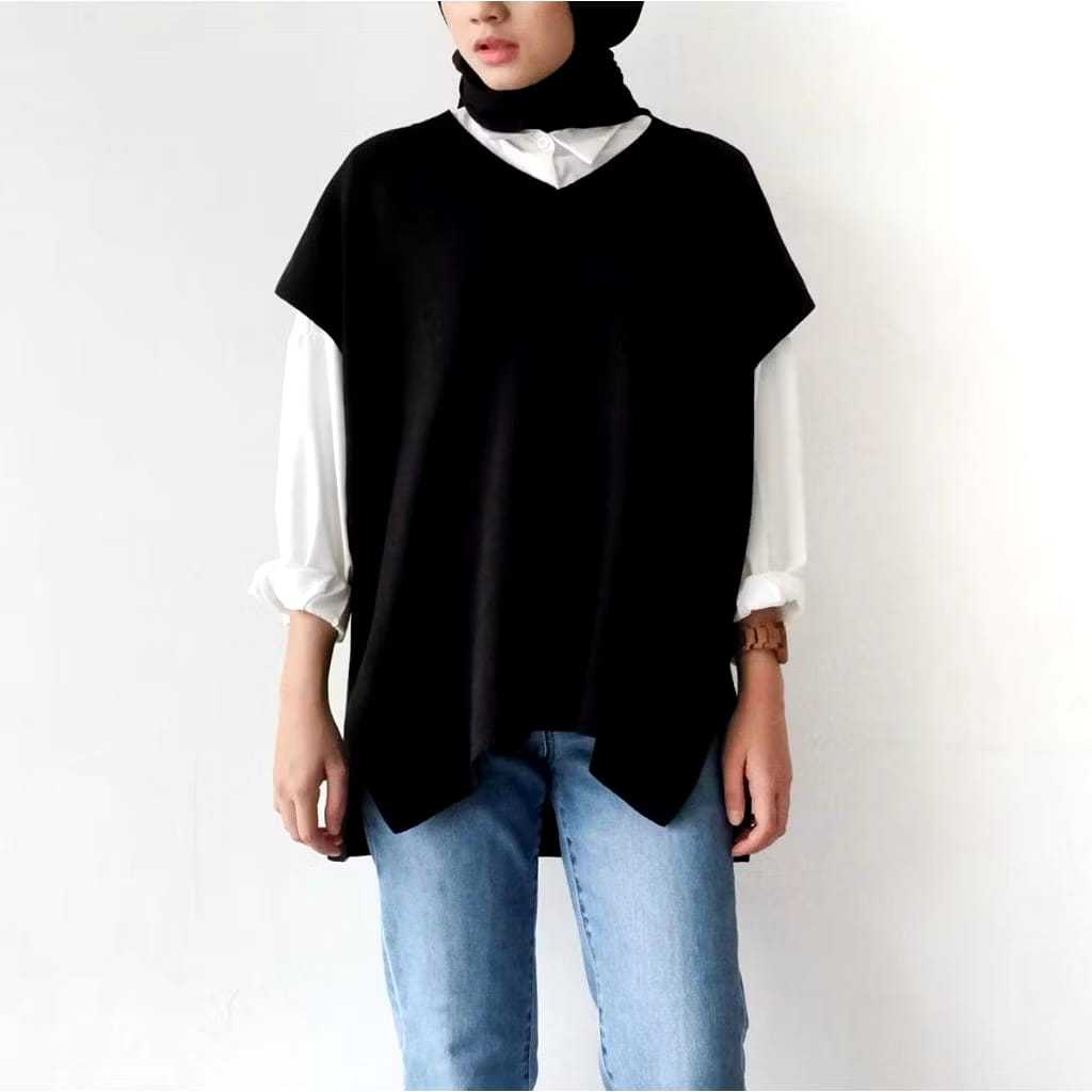 Vest Morena Rajut Over Size / Vest Morena / Rompi Rajut Premium / Outer Rajut hijab