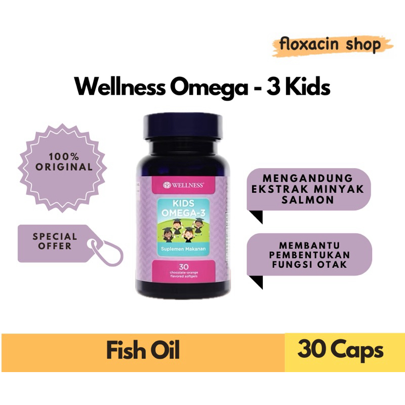 Wellness Kids Omega-3 - 30 Softgels / Vitamin Minyak Ikan Anak