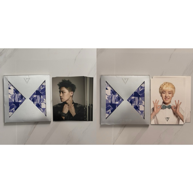 SEVENTEEN SVT 1ST MINI ALBUM 17 CARAT FULL SET WHITE BLACK VER POSTCARD PRELOVED UNSEALED