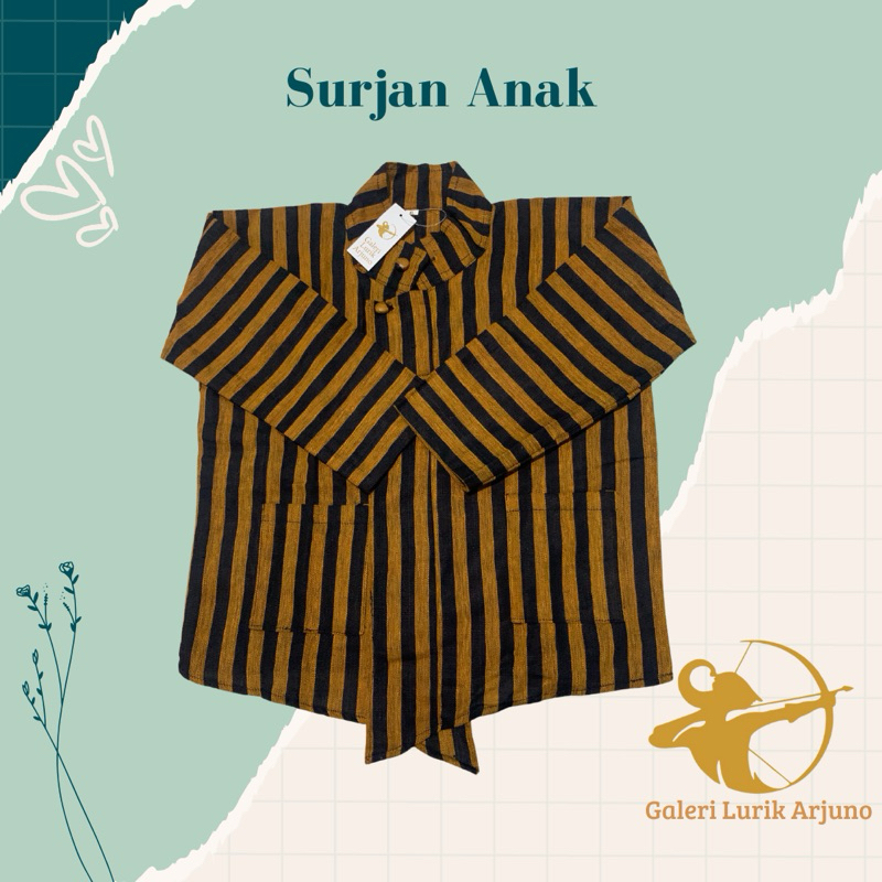 DISKON ASLI LURIK KLATEN / BAJU SURJAN LURIK ANAK / GALERI ARJUNO / MURAH BERKUALITAS // BAJU ADAT