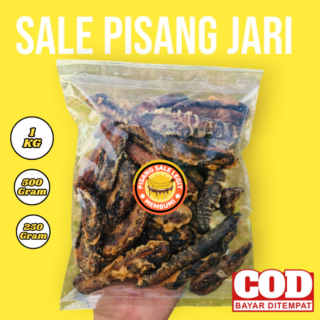 

Cemilan Pisang Sale Jari Manis super legit 250 Gram