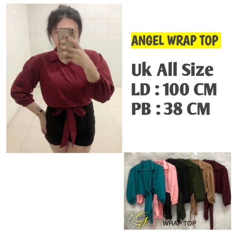 Angel Wrap Top/ Outer Wrap Top / Angelia Wrap Top / Crop Outer Top
