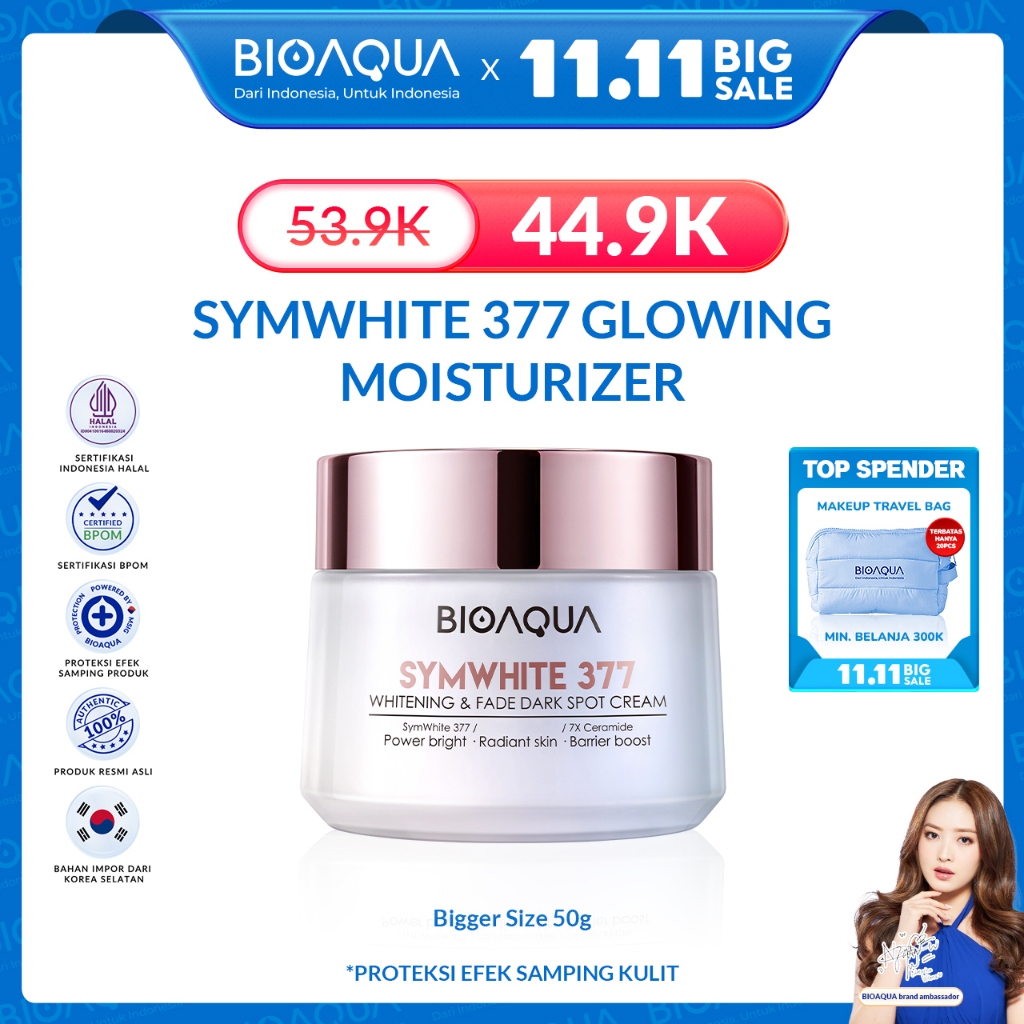 BIOAQUA Moisturizer SymWhite 377 Cream Pemutih Wajah 50g Krim Penghilang Flek Hitam Di Wajah Whiteni