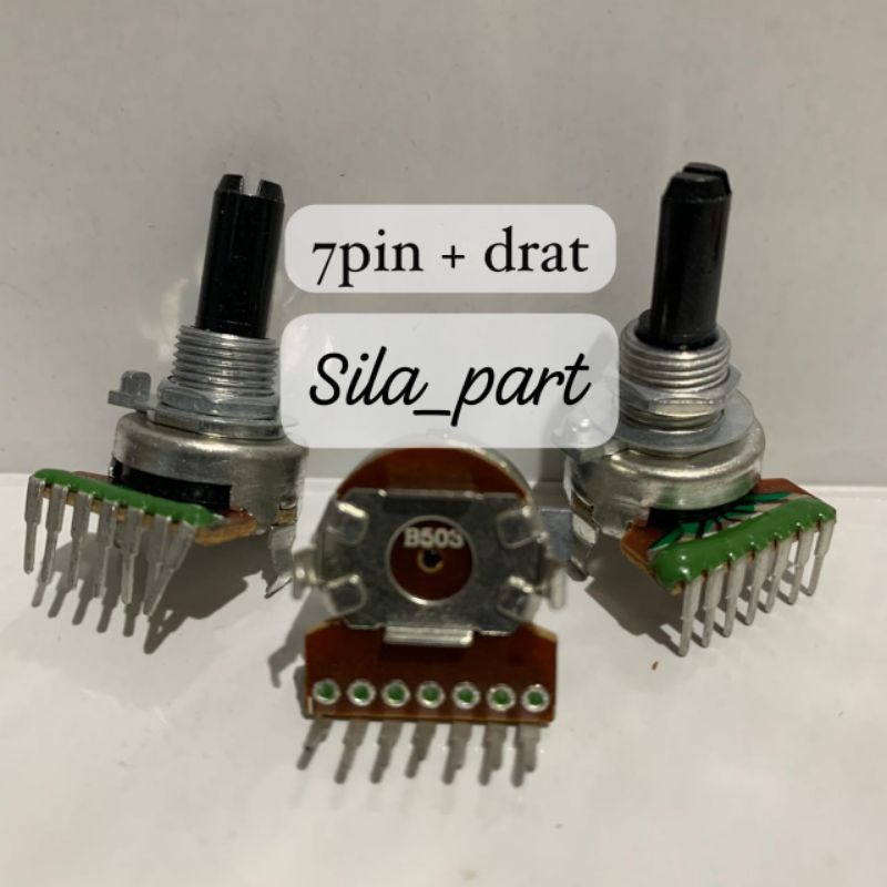 Potensio 7 pin tekuk drat Polytron