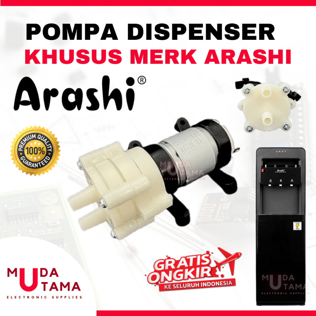 DINAMO POMPA DISPENSER ARASHI GALON BAWAH 12 Volt | MOTOR DISPENSER GALON BAWAH ARASHI | POMPA DISPE