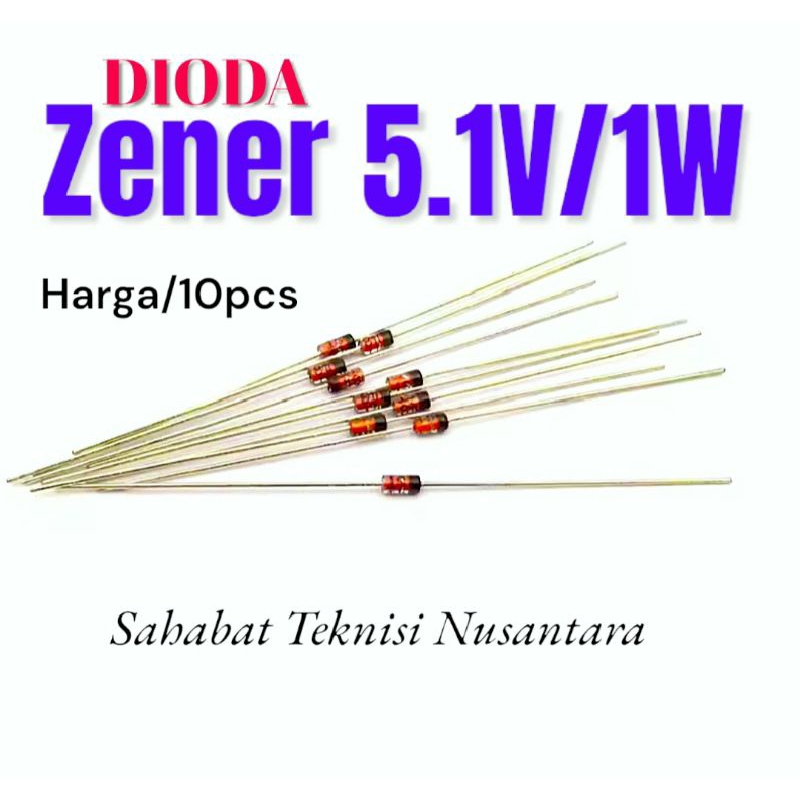@10pcs Zener 5.1V/1W dioda zener 5V1 1watt Sener 5.1V/1W