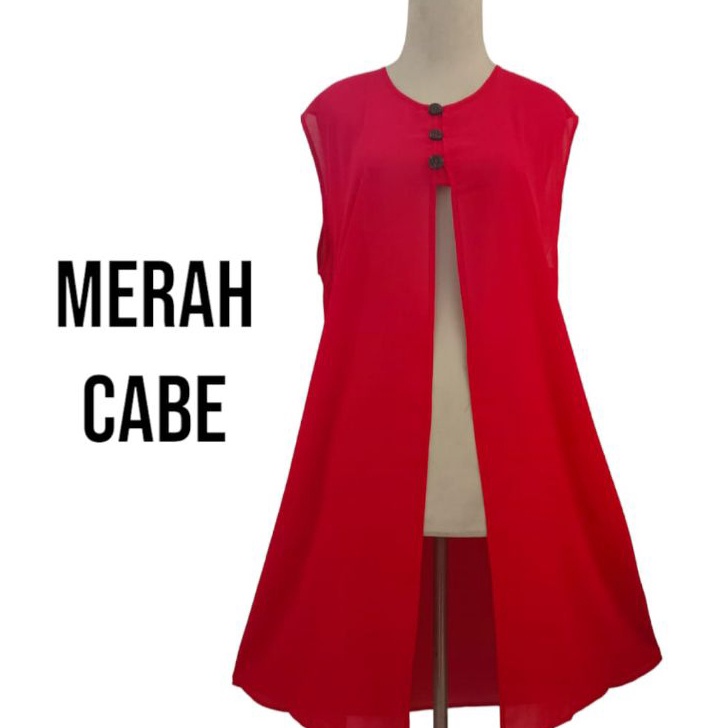 outer merah cabe wanita