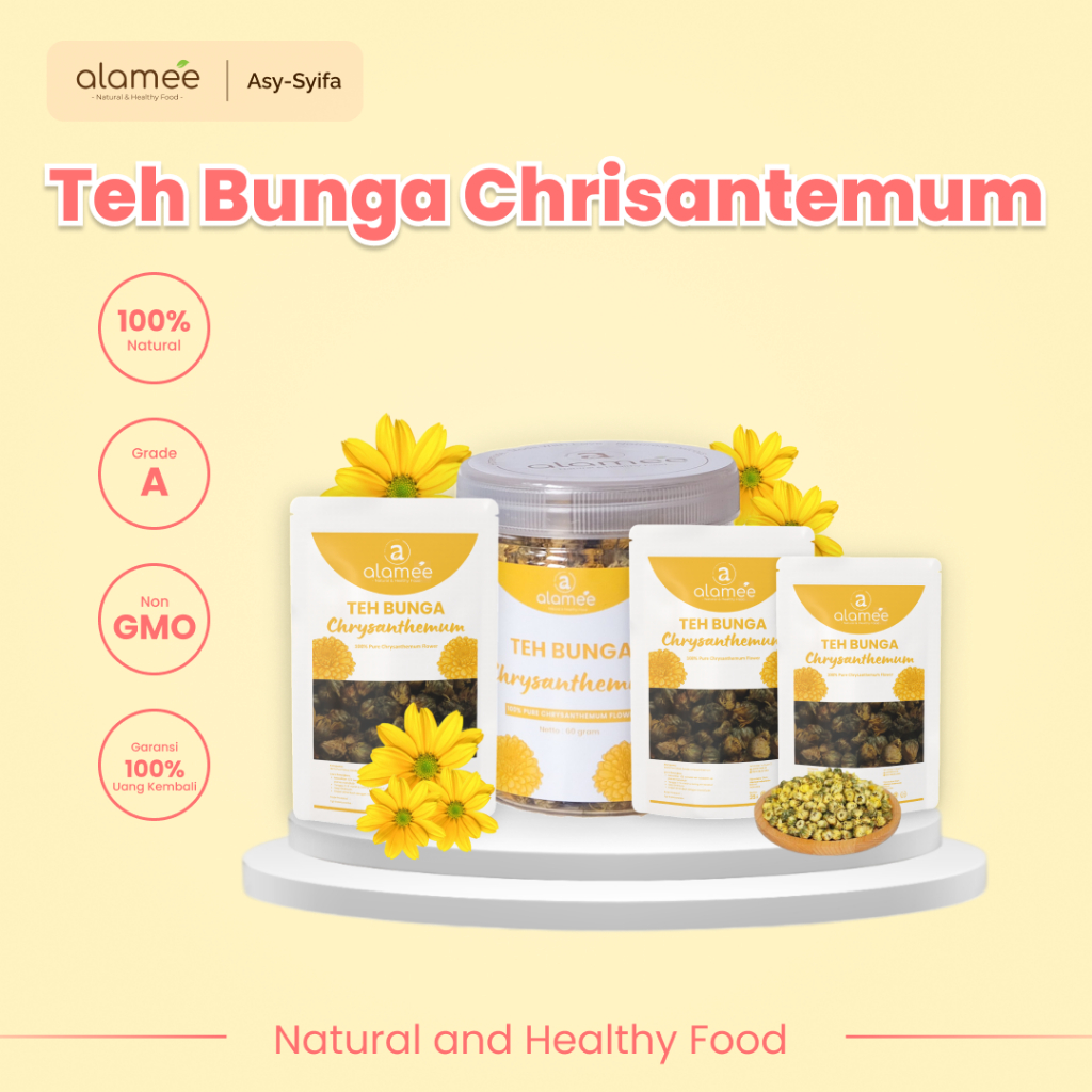 

Teh Bunga Chrysanthemum Tea Krisan Emas Golden Crysant Herbal Alami Organik Alami Crysanthemum