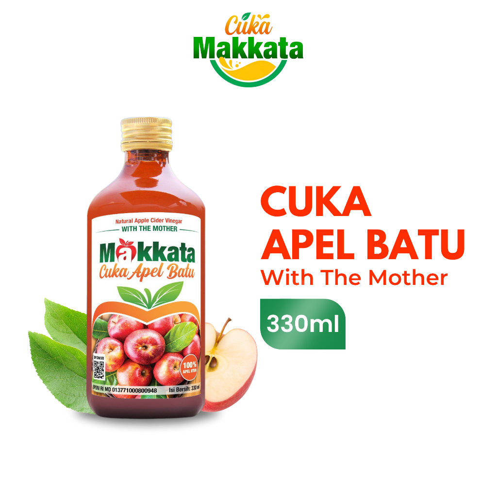 

CUKA APEL BATU ORGANIK With The Mother Makkata Original | Apple Cider Vinegar