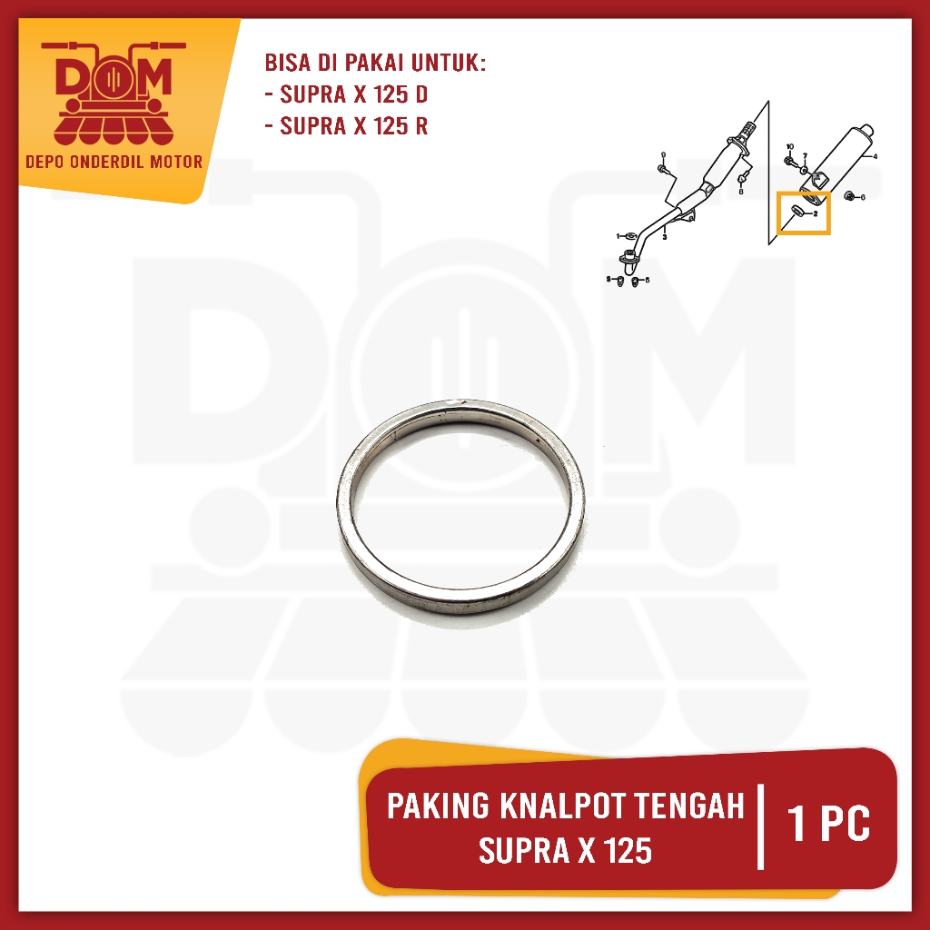 Paking Knalpot Tengah Supra X 125 FI (PSP) Packing Gasket Sambungan Kenalpot Honda Supra X 125 Karbu