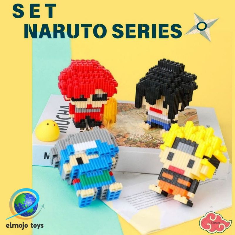 (Mainan Anak Murah) Mainan Edukatif Lego Nanoblock Karakter Action Figure Animasi Keren Naruto & Fri