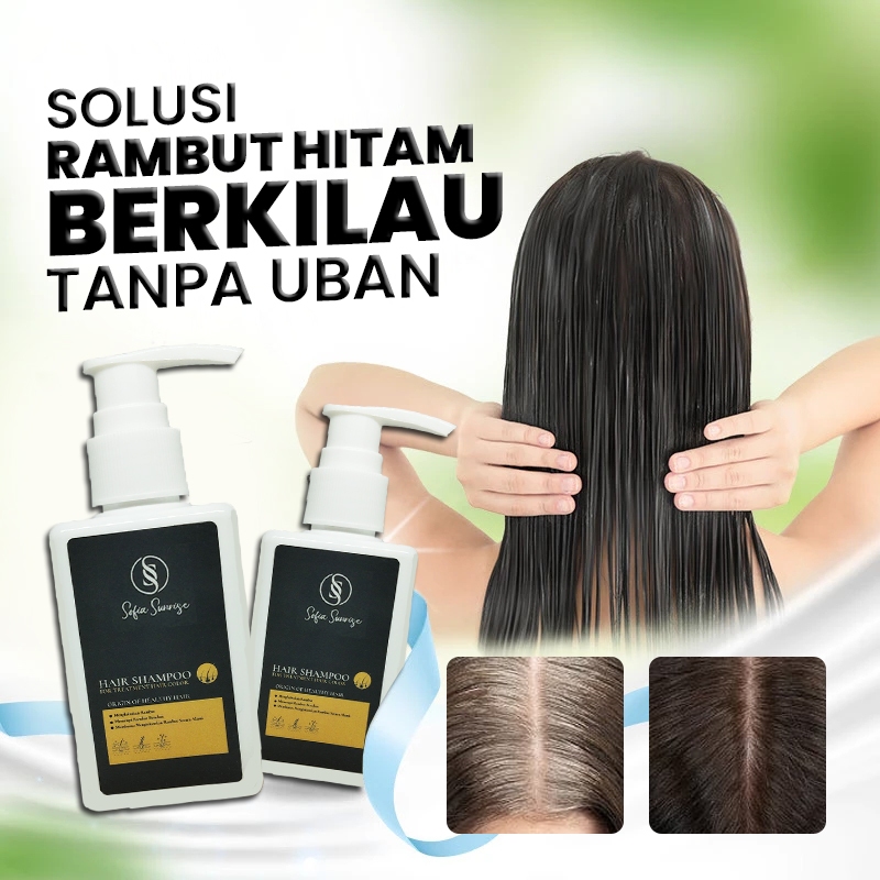 Shampoo Penghilang Uban Rambut Sofia Sunrise Permanen Alami Hitam Halal Ampuh Selamanya Hair Color