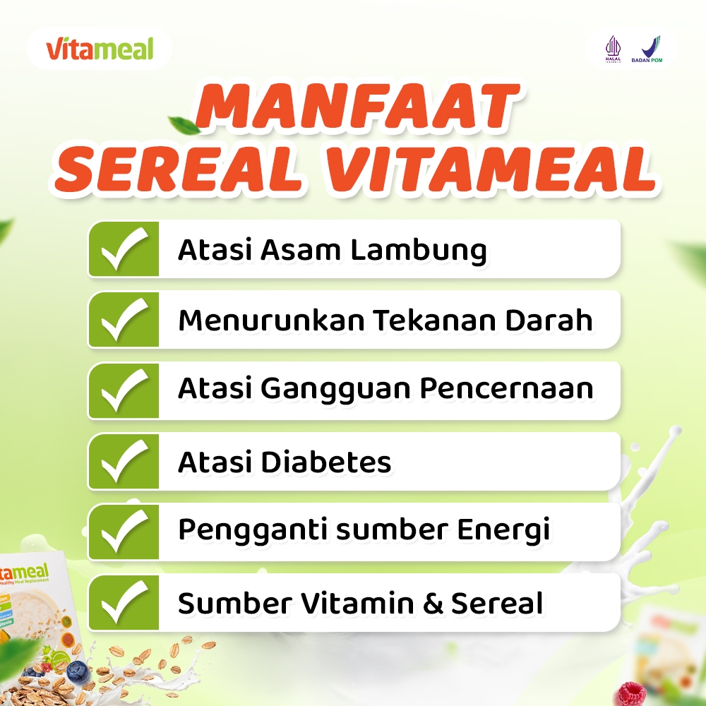 

Maknyuss1 Vitameal - Sereal Multigrain Makanan Diet Pengganti Nasi Bantu Turunkan Gula Darah Cegah