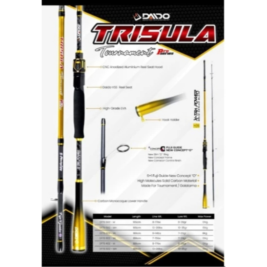 JORAN DAIDO TRISULA TOURNAMENT PRO SERIES 165CM 8-17CM / 10-20LBS & 180CM 7-15LBS/ 8-17LBS / 10-20LB