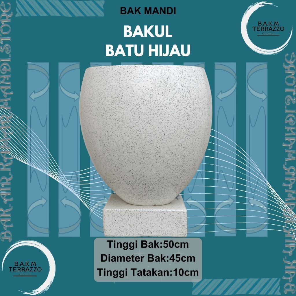 BAK AIR TERASO | BAK GENTONG KAMAR MANDI | BAK MINIMALIS | TIPE BAKUL BATU HIJAU | BAKAIRKAMARMANDI