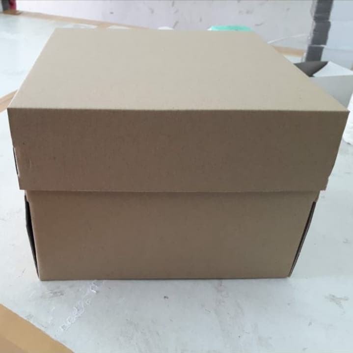 

10 Pcs Box Bolu Lapis Legit Dus Kue Polos Bahan Corrugated Kotak Brownies Ukuran 30 x 30 x 10 Cm