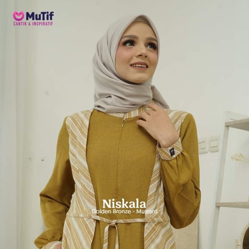 Gamis cantik Niskala mutif // gamis elegant mutif // niskala mutif // gamis simple mutif // gamis te