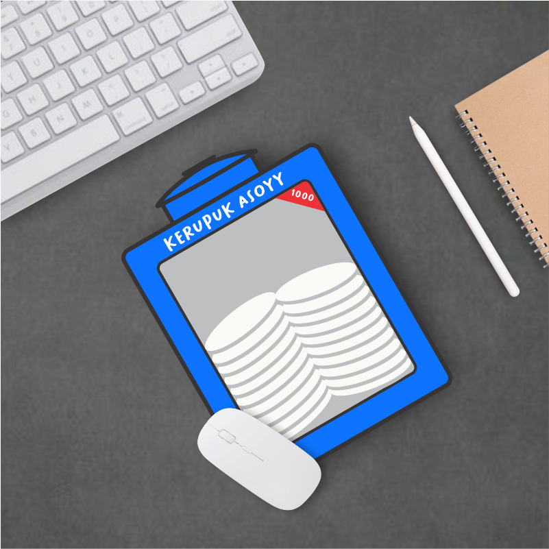 Mousepad Karakter Unik Motif Kaleng Kerupuk Lucu