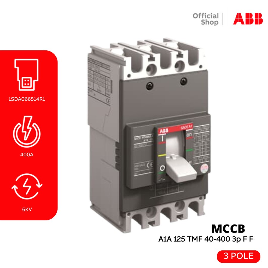 ABB MCCB A1A 125 TMF 40-400 3P 40A 10kA 1SDA066514R1