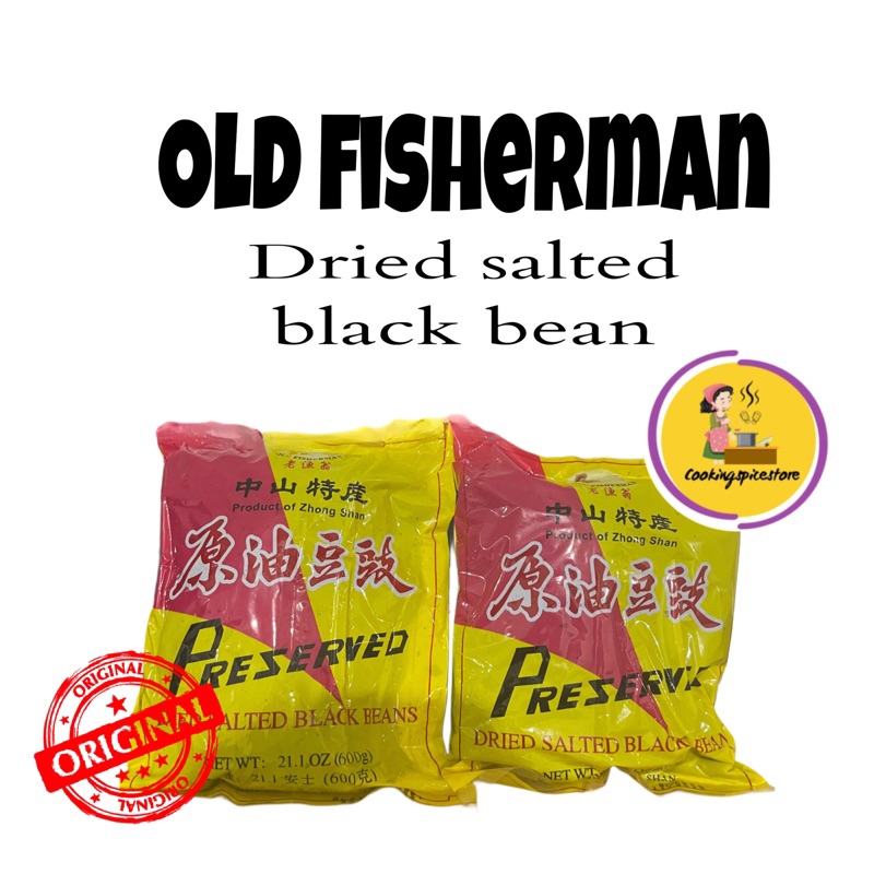 

Old fisherman preserved dried salted black beans / Tausi 600 gram - zhong shan