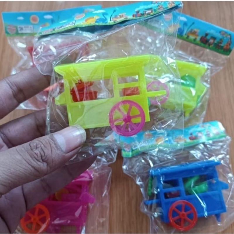 Mainan Gerobak bakso bening mini