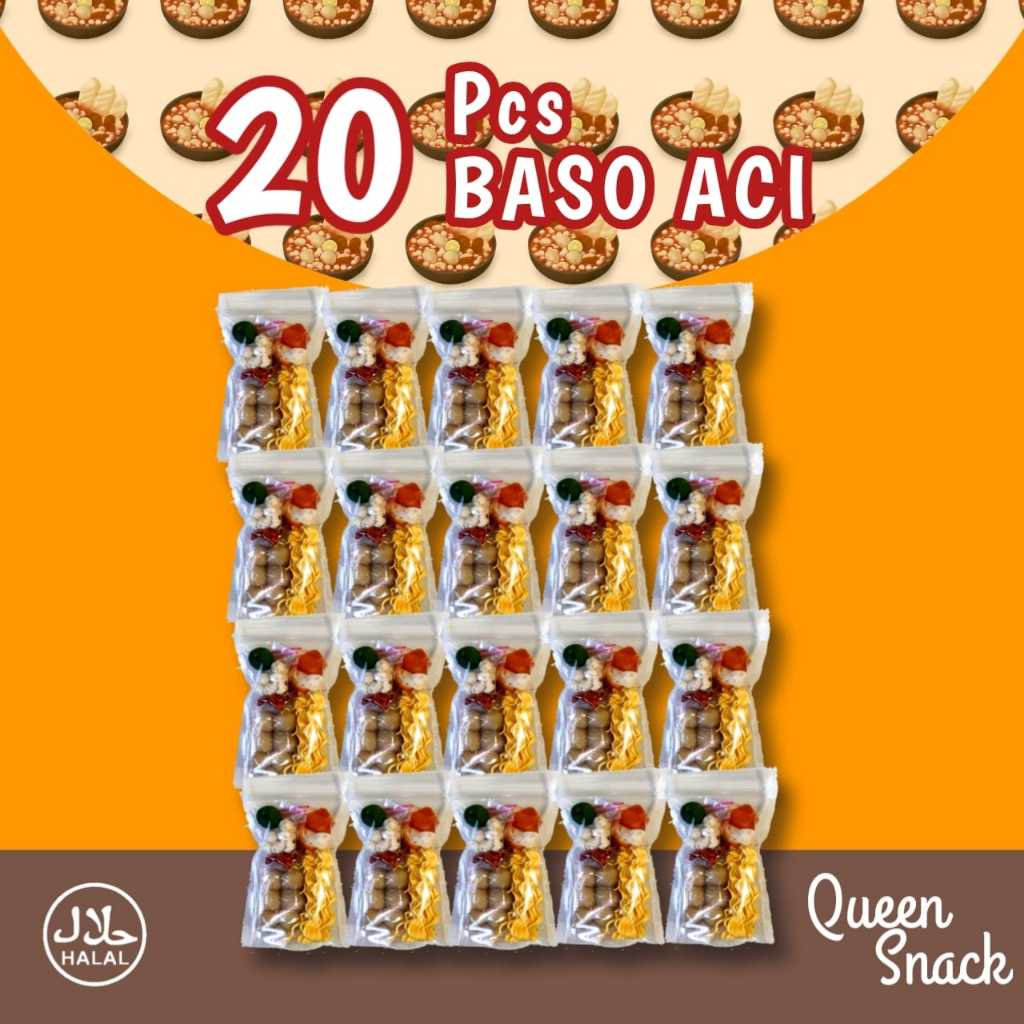 

20 BUNGKUS BASO ACI PAKET USAHA QUEENSNACK