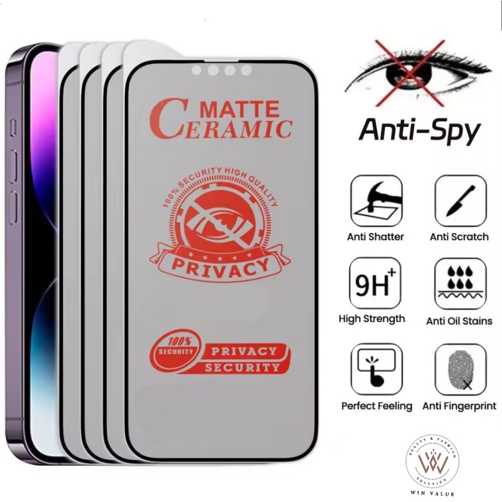 Antigores Ceramic Spy Matte Anti Intip Antigores Oppo Reno 13 5G Oppo A5 Pro 4G  Oppo Reno 13F Oppo 