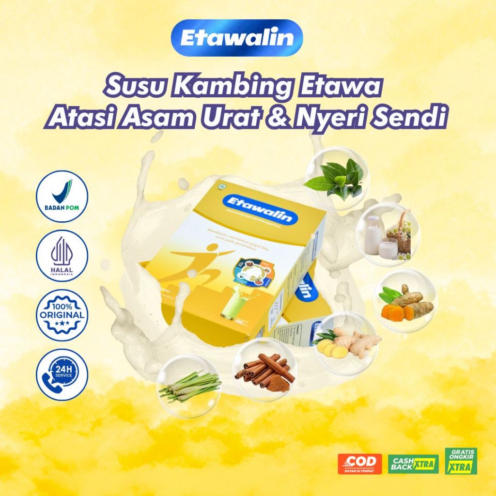 

Etawalin Susu Kambing Etawa Mengatasi Asam Urat Sendi dan Tulang Official 1 Box