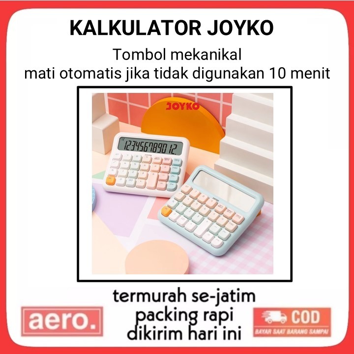 

Calculator Kalkulator Joyko tombol mekanikal CC-63ACO 12 Digits Check & Correct