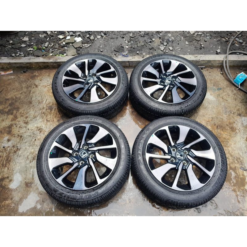 DIJUAL VELG BEKAS ORI BRIO RS RING15 4X100 + BAN 185 55 R15