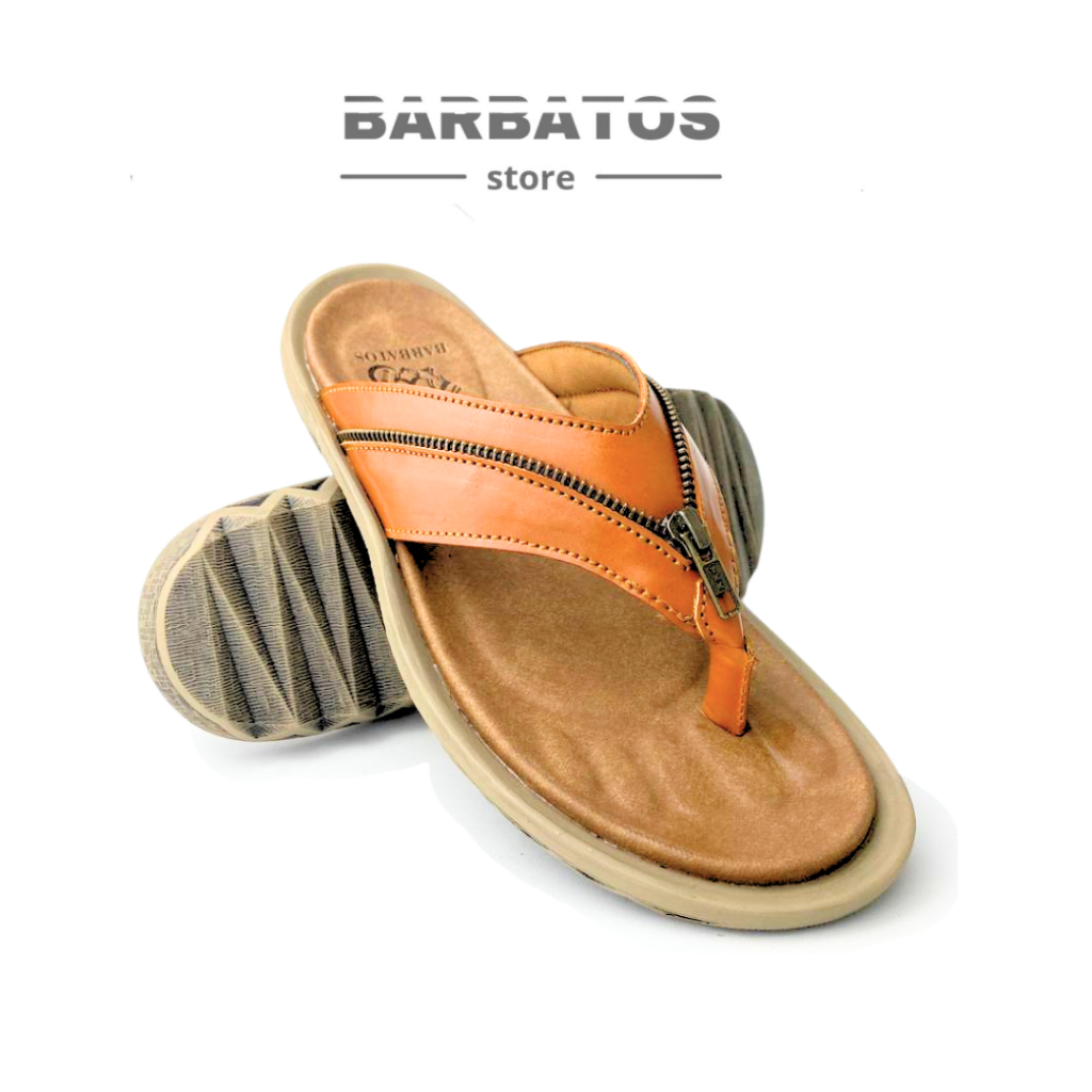 BARBATOS | Sandal Kulit Asli Pria | Sandal Jepit Kulit Pria | Sandal Pria Kulit Asli Jepit