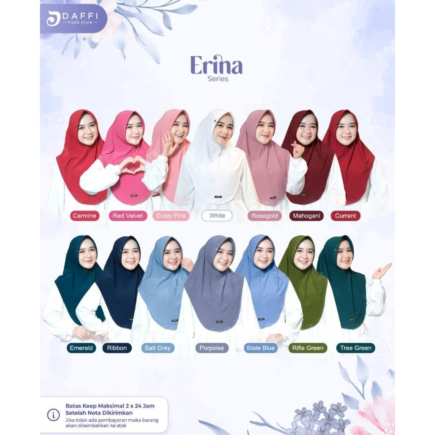 DAFFI ERINA / HIJAB DAFFI INSTAN / HIJAB DAFFI PROMO / HIAJB INSTAN DEWASA / HIJAB