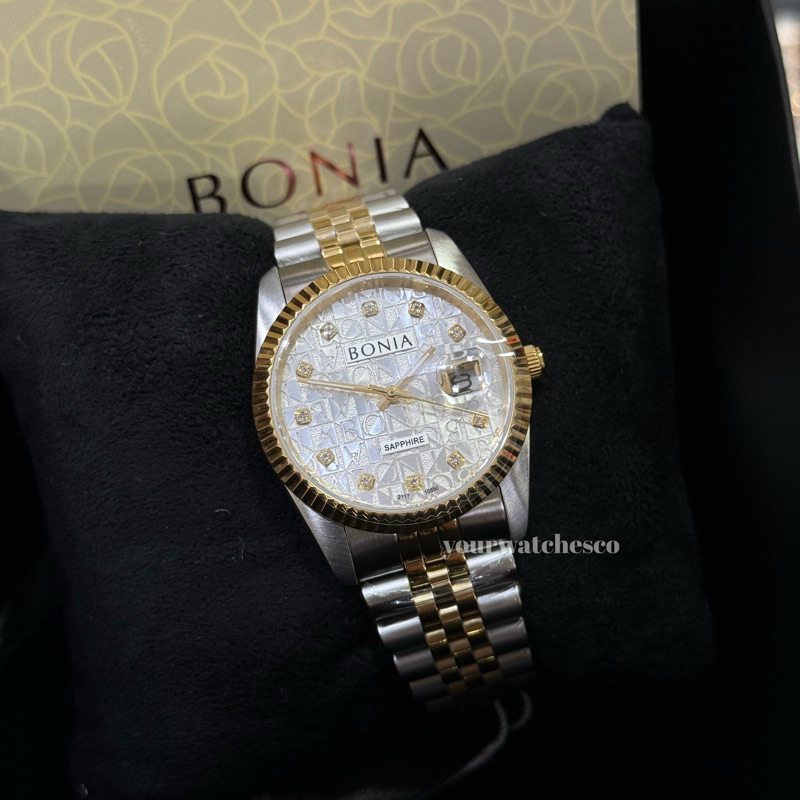 JAM TANGAN WANITA BONIA MONOGRAM BNB10550 B10550 B 10550