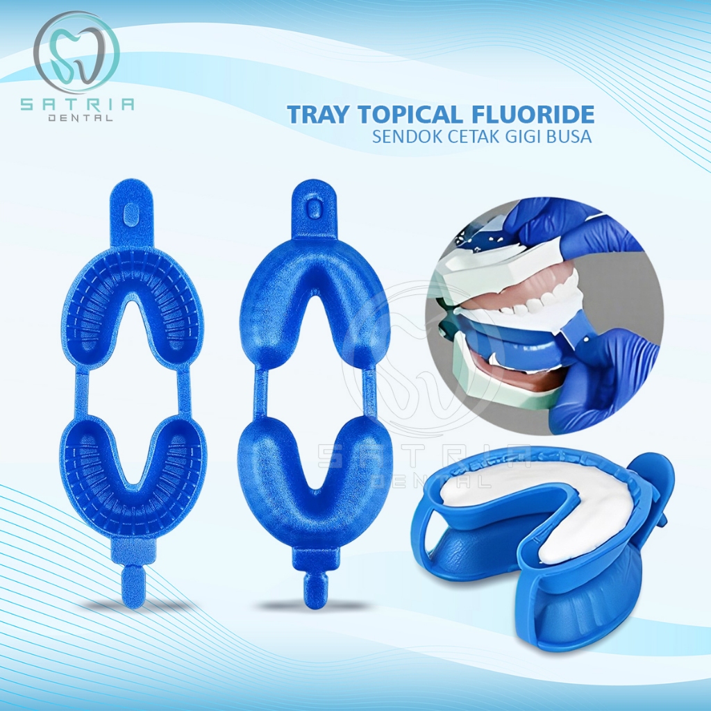 Dental Sendok Cetak Gigi Busa Tray Topical Fluoride Disposable Foam