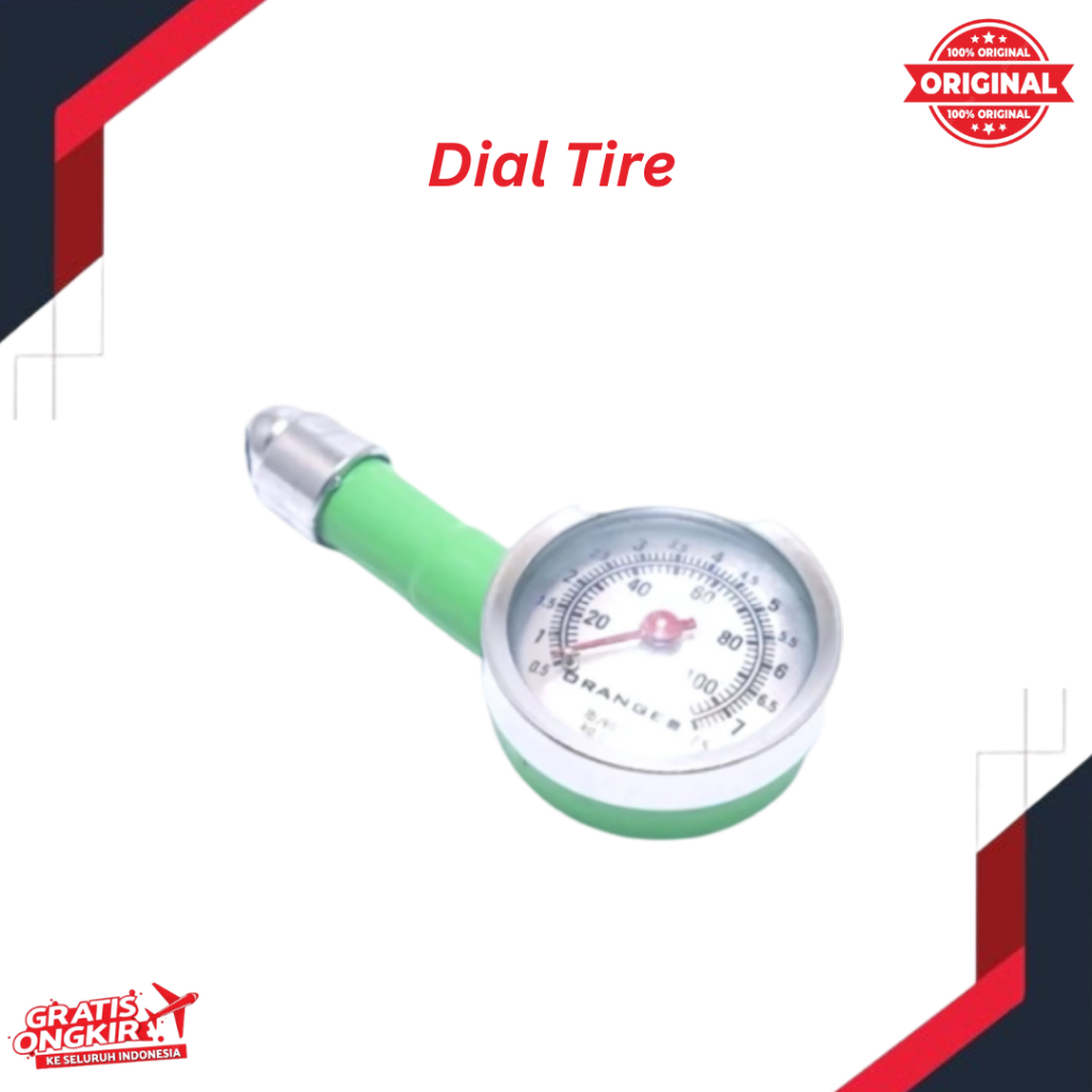 DIAL TIRE Gauge Orange - ALAT PENGUKUR TEKANAN BAN