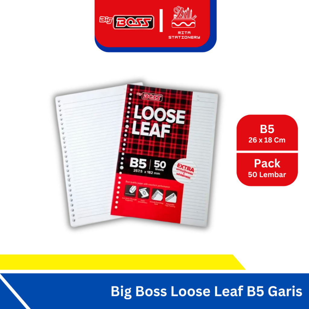 

Big Boss Loose Leaf Garis 50 Lembar B5 Isi Binder
