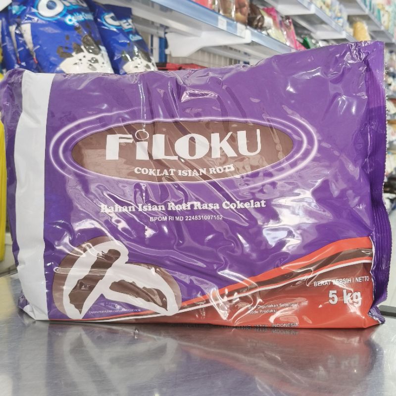 

Filoku Coklat Filling 5kg/Filoku Pasta Coklat/Isian Coklat Filoku/Isian Donat/Selai Roti/Isian Roti/Selai coklat isian/Isian Coklat
