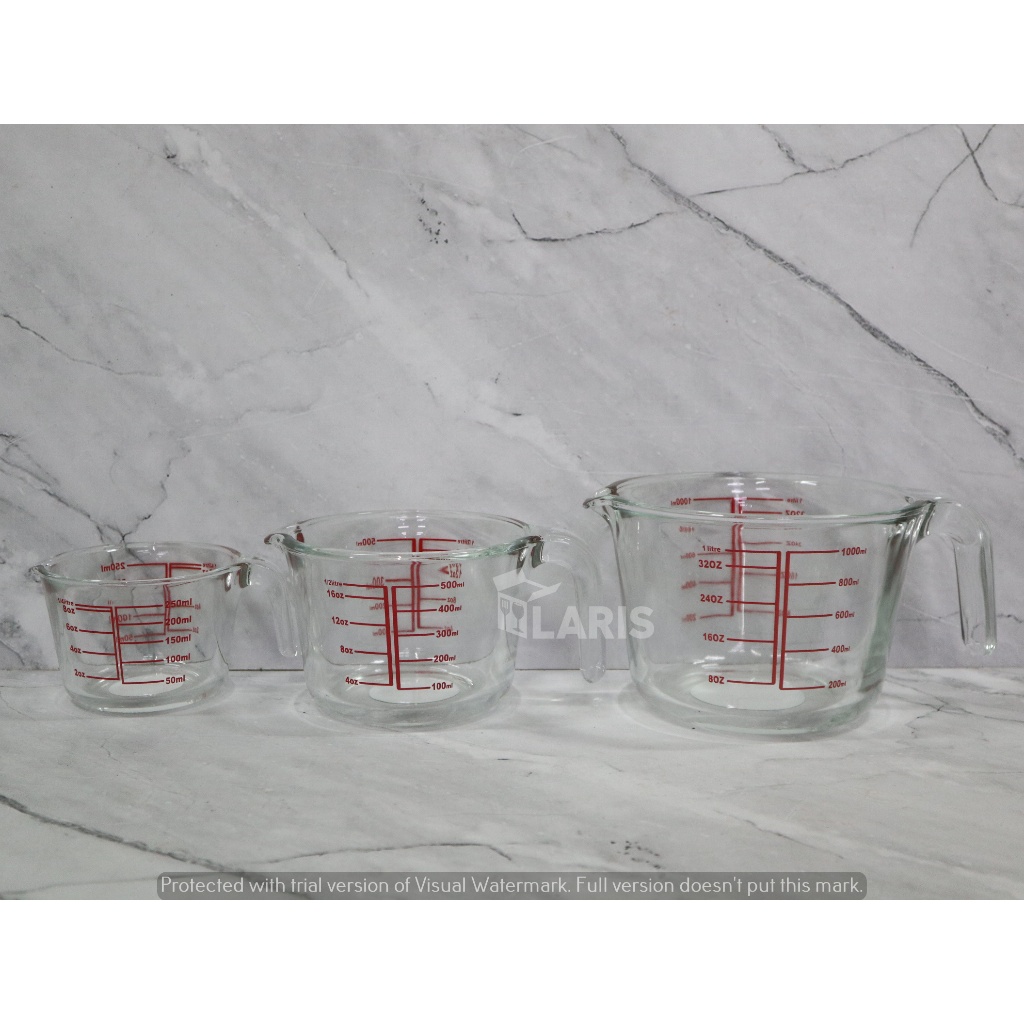 Fremoro Gelas Ukur Takar Kaca Bening 250ml
