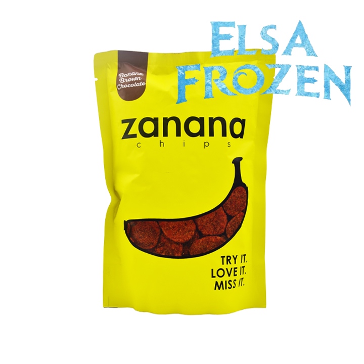 

ZANANA CHIPS BANANA BROWN CHOCOLATE 80GR/KERIPIK PISANG/CEMILAN/SNACK VIRAL