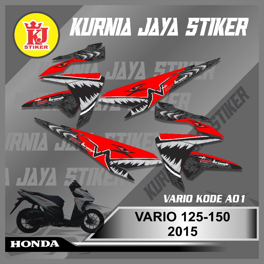 Stiker Motor VARIO 125-150 2015 Stiker Striping Motor VARIO Kode A01