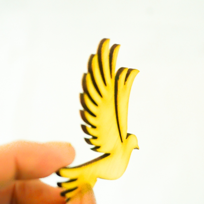 Burung Merpati plywood / Hiasan mahar burung scrapbook