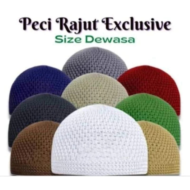 Peci Rajut Premium / Kopiah Rajut / Kopyah Rajut Dewasa Tebal