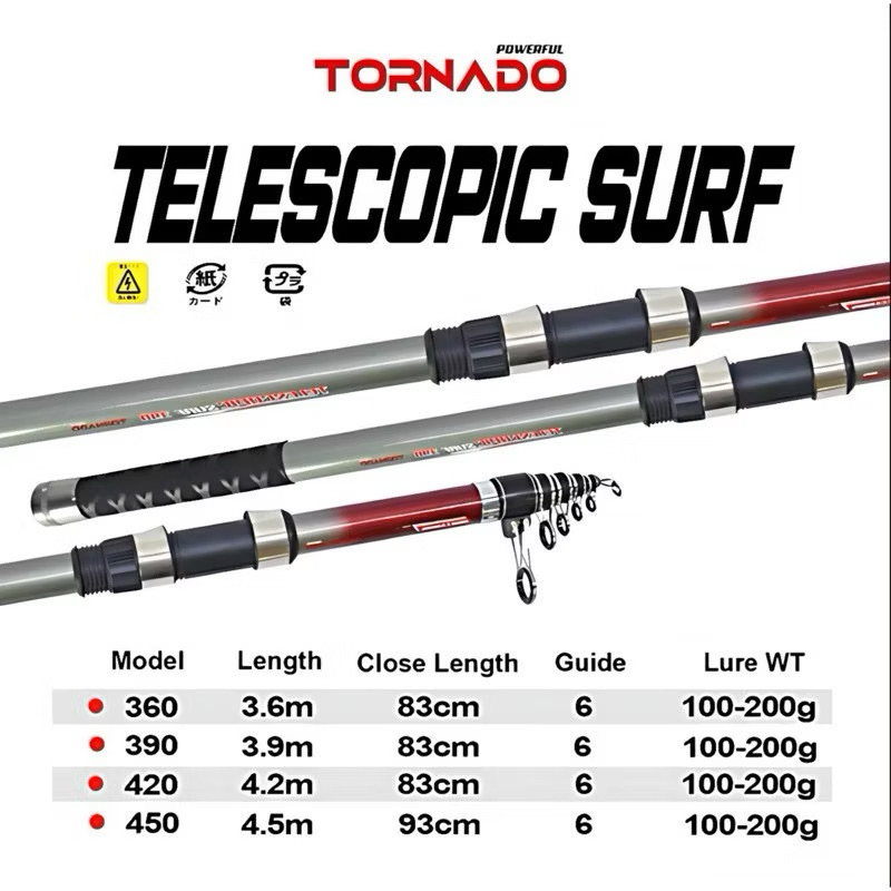 joran Tornado telescopic surf joran murah joran pasiran joran tebingngan joran 420 390 450