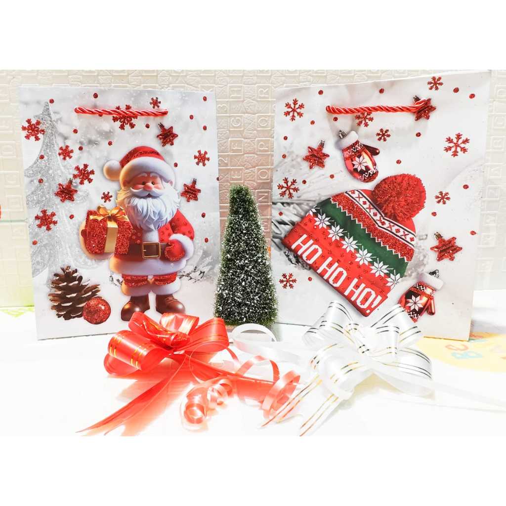 

Agftoys Paperbag Merry Xmas 2D Natal manik Snowman Santa