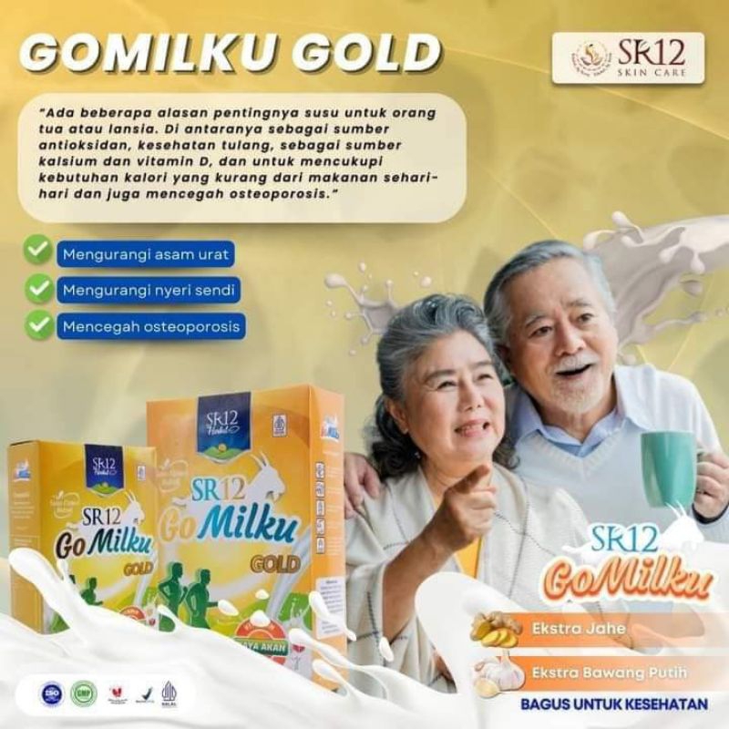 

Gomilku Gold SR12-Susu untuk tulang dan sendi, osteoporosis, susu rendah gula